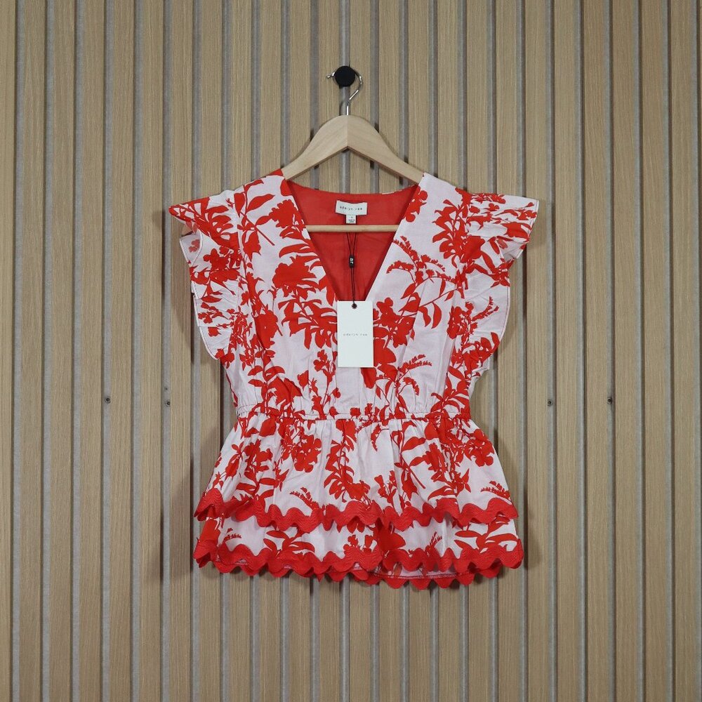 Adelyn Rae Sena Ruffled Peplum Top - Picture 4 of 7